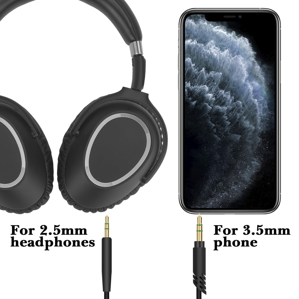 Linkidea Audio Cable for Sennheiser PXC 550, PXC 550 II, Momentum 4, Accentum Plus Headphones, 3.5mm to 2.5mm Replacement Aux Cord (5 ft/1.5 m)