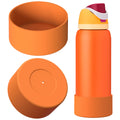 Linkidea 2 Pack Water Bottle Boot Compatible with Owala FreeSip 40oz, Silicone Anti-Slip Bottle Bottom Bumper Protector (Orange)