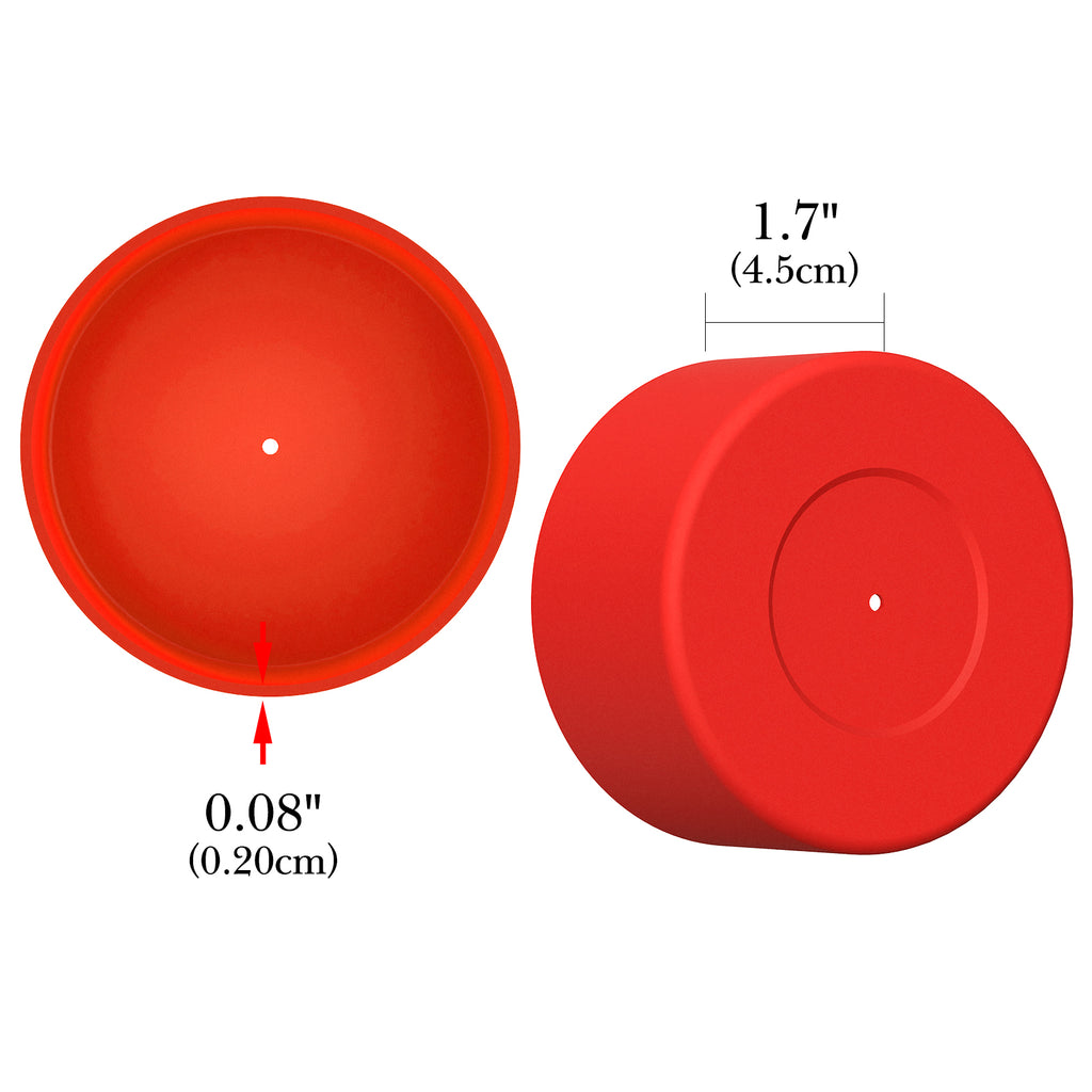 Linkidea Water Bottle Boot Compatible with YETI Rambler Jr. Kids 12oz, Rambler 12oz/18oz, Yonder 20oz/25oz, Silicone Anti-Slip Bottle Bottom Sleeve Bumper Protector (Red / 2 Pack)