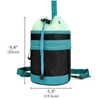 Linkidea Half Gallon Water Bottle Carrier with Strap Compatible with 64oz YETI Rambler Bottle, Hydro Flask, Waterbottle Sling Bag Holder, Shoulder Strap with Phone Pocket, Black & Blue