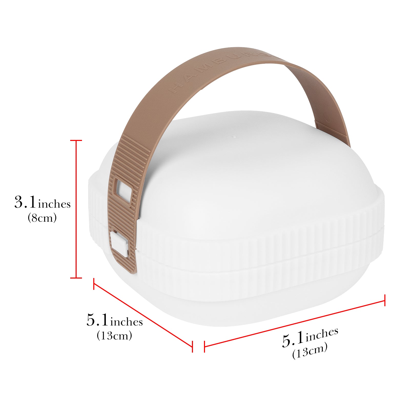 Linkidea 2 Pcs Hamburger Buns Storage Container, Portable Burger Holder with Hand Strap Suitable for Outdoor, Picnic, Work, Burger Box with Cover Fits to Good Burger or Sandwich Use (White)