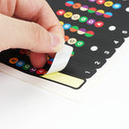 Linkidea Guitar Fretboard Stickers, Chord Learning Tools, Color Coded Note Stickers for Acoustic and Electric Guitars (Colorful) 3 Pack