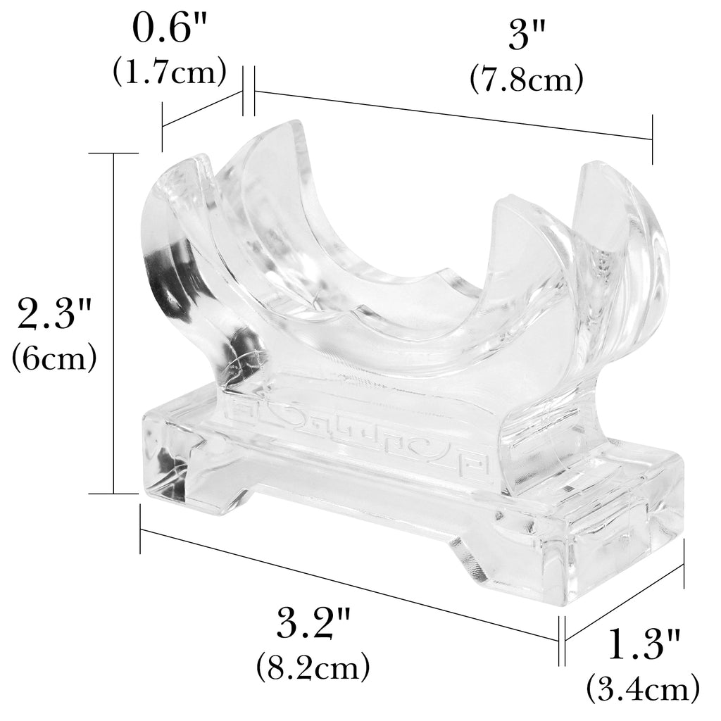Linkidea Acrylic Men's Razor Stand Holder, Stable Storage Bracket Bathroom Countertop Organizer, Easy Clean, Compatible with Gillette Fusion 5 Power, Merkur 23C, Shaving Revolution (Clear)