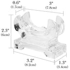 Linkidea Acrylic Men's Razor Stand Holder, Stable Storage Bracket Bathroom Countertop Organizer, Easy Clean, Compatible with Gillette Fusion 5 Power, Merkur 23C, Shaving Revolution (Clear)