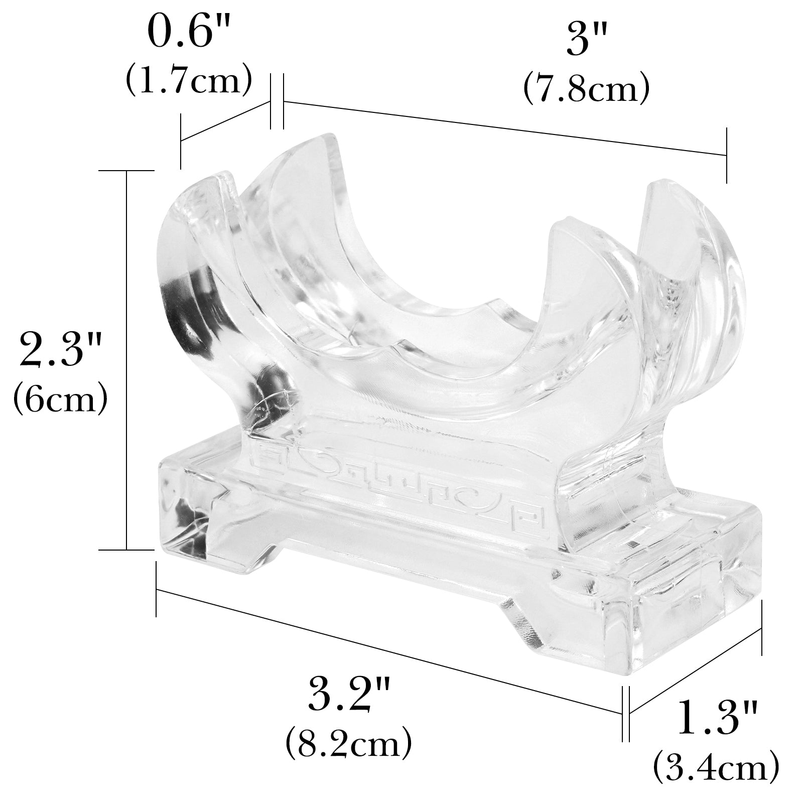 Linkidea Acrylic Men's Razor Stand Holder, Stable Storage Bracket Bathroom Countertop Organizer, Easy Clean, Compatible with Gillette Fusion 5 Power, Merkur 23C, Shaving Revolution (Clear)