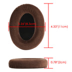 Linkidea Replacement Ear Pads for Sennheiser HD515, HD555, HD595, HD518, HD598, HD598SE, HD598CS, HD560s Headphones, Ear Cushions (Velour / Brown)