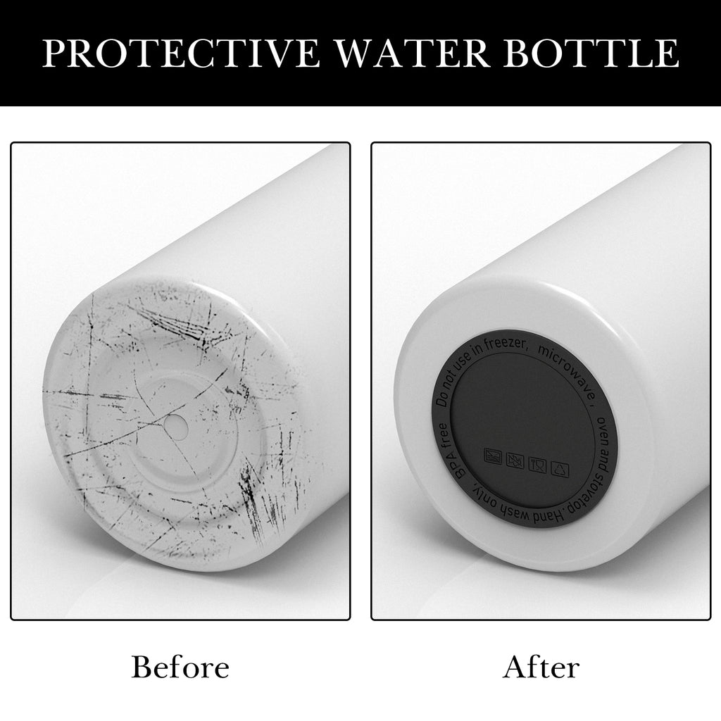 Linkidea 6 Pack Water Bottle Bottom Pad Compatible with Wide Mouth 32oz/40oz, Narrow Mouth 32oz, Silicone Waterbottle Bottom Silencer, Protective Anti-Slip Rubber Bottom Protector