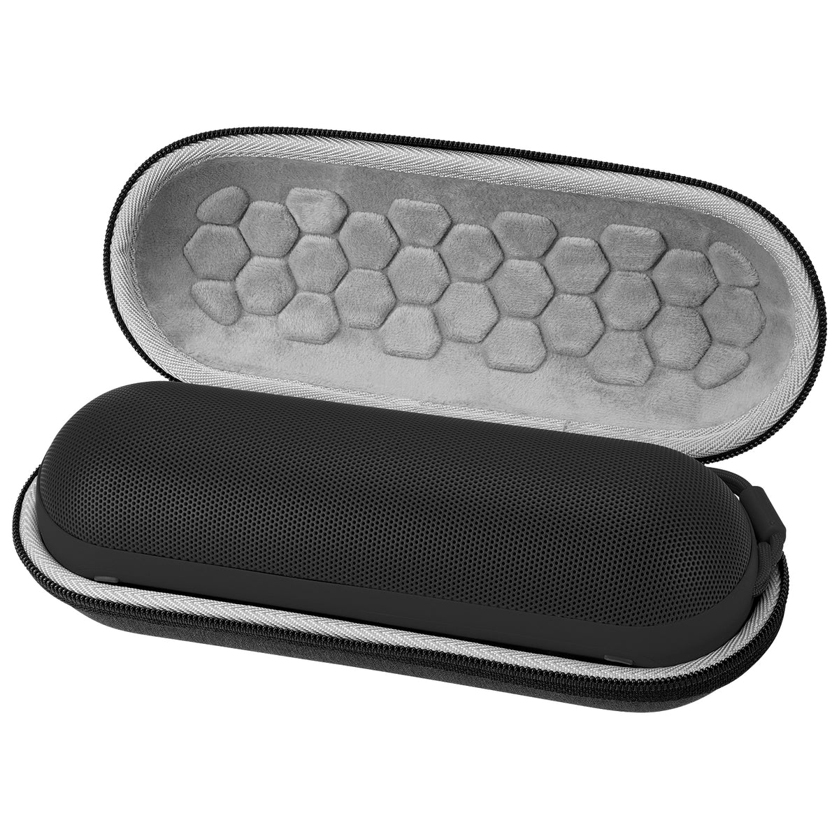 Linkidea Carrying Case Compatible with Beats Pill Wireless Bluetooth Speaker, Hard Shell EVA Travel Case with Mesh Pocket, Shockproof Protective Storage Bag for Charging Cable (Dark Grey)