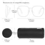 Linkidea Oversized Sunglasses Pouch, Large Frame Glasses Pouch for Sunglass, Eyeglasses Travel Bag Compatible with RayBan Aviator Reverse/William Titanium/New Wayfarer/Aviator (Black)