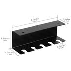 Linkidea Wall Mount Toothbrush Holder for Bathroom, Space Saving Organizer for RV, Cabinet, Stainless Steel 5 Slots Hanger Compatible with Colgate ExtraClean, Oral-B CrossAction(Black)