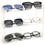 Extra Large Sunglasses Organizer Storage, Wall Mount 3-Layer Splicing Spectacle Holder, Eyewear Display Rack Compatible with Persol PO3352S/PO3328S RayBan RBS0101S/RB8097/RB8089