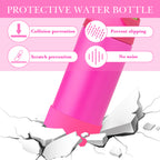 Linkidea 2 Pack Water Bottle Boot Compatible with Owala FreeSip 16oz, FreeSip Tritan 25oz, Silicone Anti-Slip Bottle Bottom Bumper Protector (Pink)