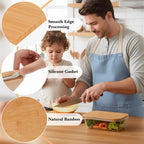 Linkidea 2 Pcs Rectangle Wooden Replacement Lids with Silicone Ring, 7.8'' x 5.9'' Airtight Sealing Covers for Glass Jars, Containers, Food Storage, Compatible with Pyrex 7120-PC