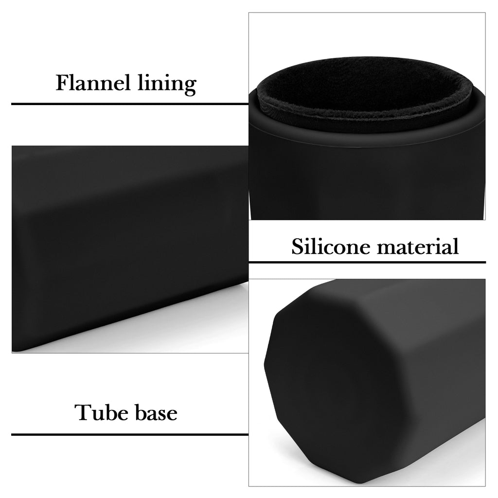 Sunglasses Desk Holder Stand Compatible with Extra Large Glasses, Black Silicone Eyewear Display Storage Organizer with Plush Lined