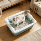 10 Pack Cat Litter Sifting Liners with Built-In Mesh Filter, Tear-Resistant Disposable Litter Box Bags, Easy Clean Liners for Open, Covered and Drawer Litter Boxes