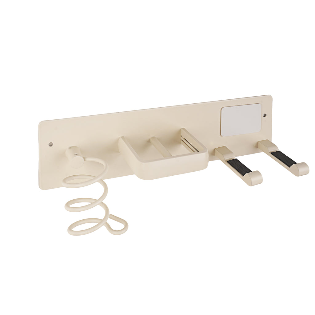 Linkidea Hair Dryer Holder Wall Mounted with Hook, Hairdressing Tools Organizer for Bathroom, Compatible with Dyson Supersonic Origin, Supersonic Neural (Creamy)