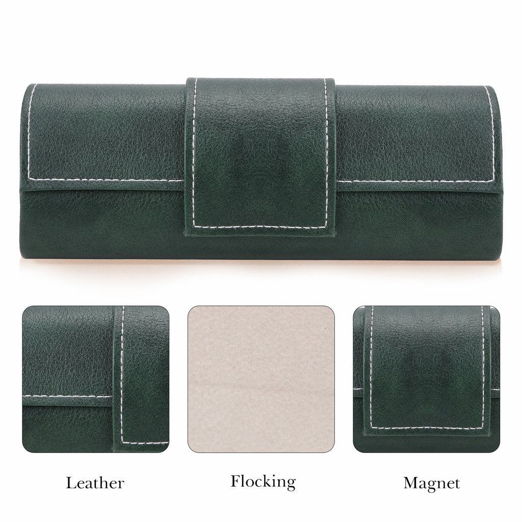 Extra Large Hard Shell Sunglasses Case, Oversized Sun Glasses Storage Organizer Compatible with Gucci GG0981S Prada PR 15W PR 24Z PR 15W Versace VE4473U VE4478U VE4479U (XL / Green)