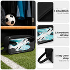 Linkidea 2 Pack Soccer Shoe Carrying Bag, Sports Cleats Storage Bag, Fit Up to US Men Size 13 Shoes, Compact Boots Duffle Bag with Water Resistant Design (Black)