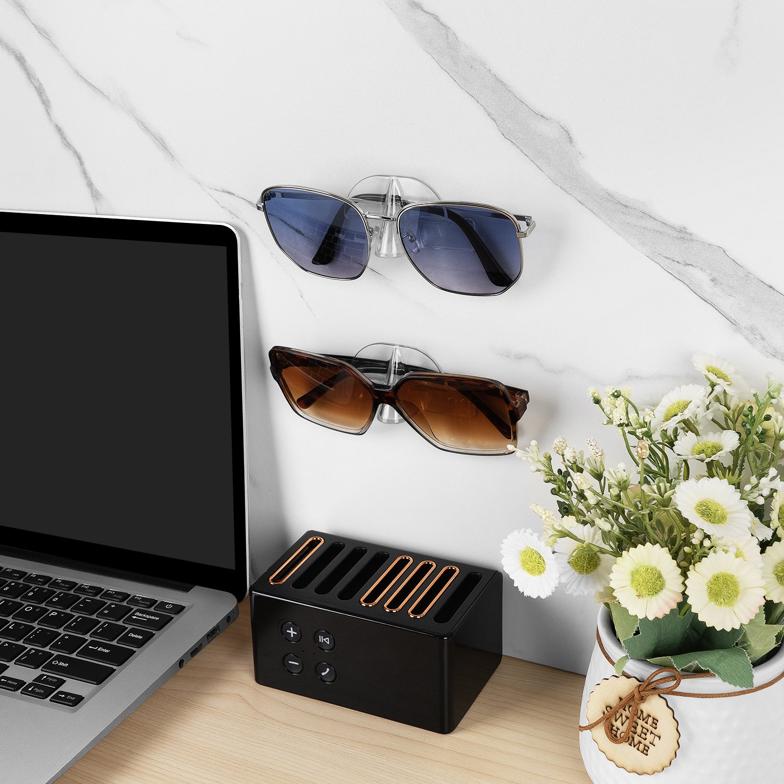 Sunglasses Organizer Storage 6 Pack, Wall Mount Clear Glasses Sunglasses Holder, Acrylic Sun Glasses Storage Organizer Compatible with Gucci GG0422S Ray Ban RB3025 RB3026 RB3016