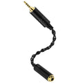 Linkidea 2.5mm Male to 4.4mm Female Audio Adapter, Hi-Fi Silver-Plated OCC Copper Cord, Compatible with Balanced Amplifiers, DACs, Headphones (15.5cm/6.1 inch)