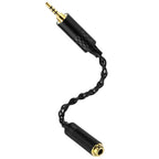Linkidea 2.5mm Male to 4.4mm Female Audio Adapter, Hi-Fi Silver-Plated OCC Copper Cord, Compatible with Balanced Amplifiers, DACs, Headphones (15.5cm/6.1 inch)
