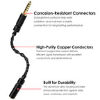 Linkidea 4.4mm Balanced Male to 3.5mm Female Headphone Adapter Cable, Silver-Plated Copper Audio Converter for HiFi DAC, DAP & Headphone Amplifier, 16cm