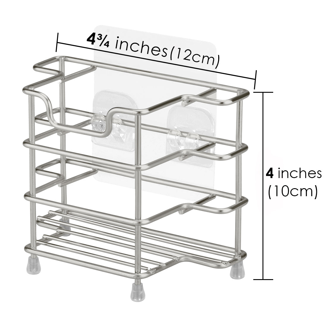 Linkidea Stainless Steel Self-Adhesive Toothbrush Holder, Countertop/Wall Mount 3 Slots Toothpaste Stand Organizer Compatible with Colgate Extra Clean, Oral-B CrossAction (Brushed Nickel)