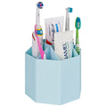 Linkidea Electric Toothbrush Holder, Plastic Countertop Toothpaste Stand, 5 Slots Organizer Compatible with Oral-B iO Series, Philips Sonicare ProtectiveClean, Colgate ExtraClean (Blue)