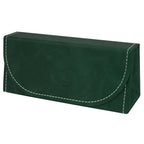 Extra Large Sunglasses Pouch Case, Green Vegan Leather Eyewear Organizer Soft Bag Compatible with Rayban RB4401D/RBS0101S/RB8097/RB8089/RB4098