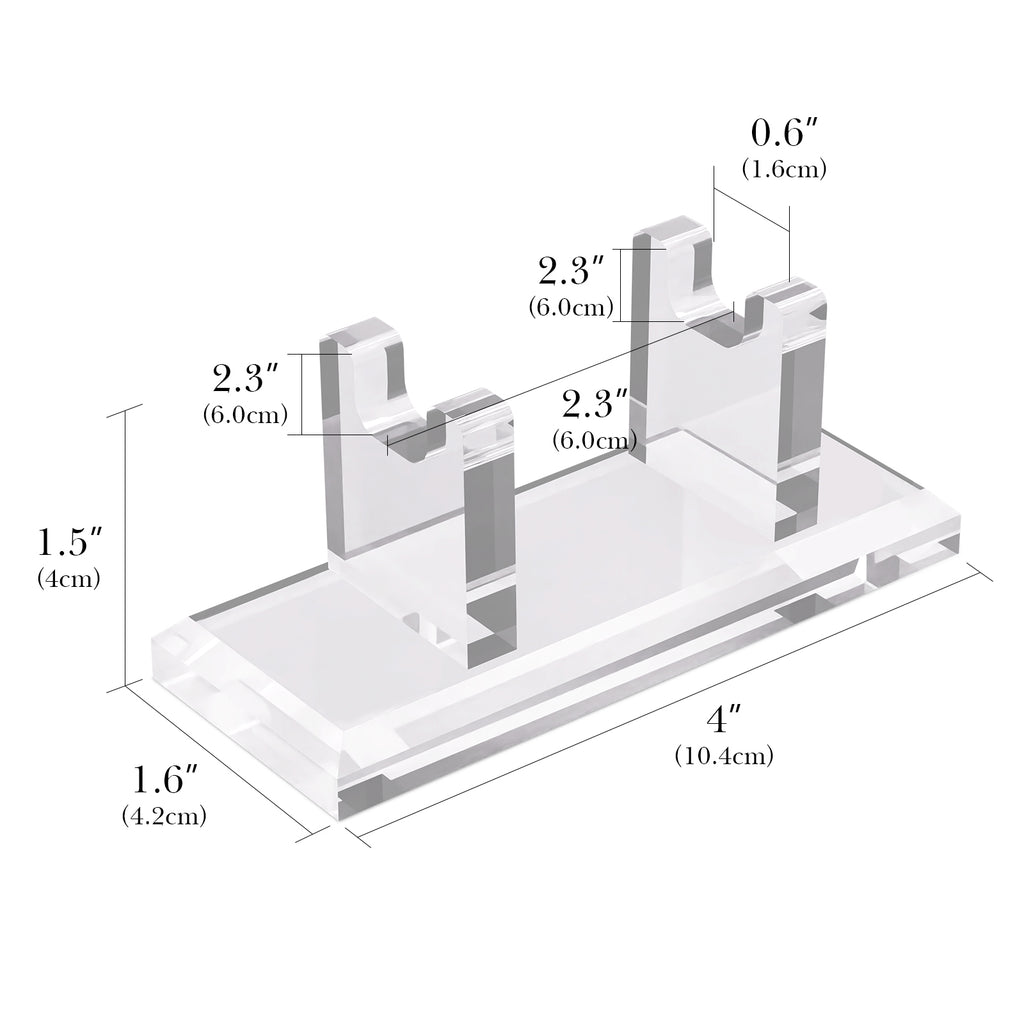 Linkidea Acrylic Short Safety Razor Stand, Stable Holder for Short Handle Double Edge Razors, Compatible with Viking Blade Chieftain, Henson, Rockwell, Merkur 34C, 15C, 37C