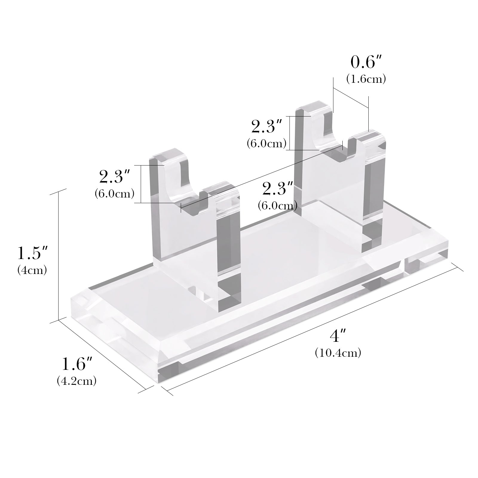 Linkidea Acrylic Short Safety Razor Stand, Stable Holder for Short Handle Double Edge Razors, Compatible with Viking Blade Chieftain, Henson, Rockwell, Merkur 34C, 15C, 37C