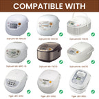 Linkidea 3-Compartment Silicone Rice Cooker Divider Insert Compatible with Zojirushi NL-AAC10, NS-TSC10, NS-WPC-10, NS-WAC10, Partition Tray for Separate Cooking, Dishwasher Safe