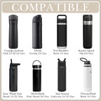 Linkidea Water Bottle Carrier with Strap Compatible with Owala FreeSip 24oz/32oz, IRON FLASK Wide Mouth 32oz, Bottle Shoulder Strap Bag Holder with Phone Pocket (Beige)
