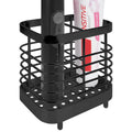 Linkidea Electric Toothbrush Holder, Stainless Steel Vanity Toothpaste Stand, 2 Slots Countertop Organizer Compatible with Oral-B iO Series, Spinbrush Pro 7AM2M (Black)