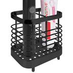 Linkidea Electric Toothbrush Holder, Stainless Steel Vanity Toothpaste Stand, 2 Slots Countertop Organizer Compatible with Oral-B iO Series, Spinbrush Pro 7AM2M (Black)