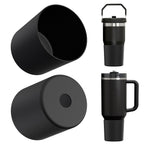 Linkidea Water Bottle Boot Compatible with Stanley Quencher H2.0 20oz/30oz/40oz, IceFlow Flip 20oz/30oz, Silicone Waterbottle Bottom Sleeve Cover Protector, Bottle Bumper (Black / 2 Pack)