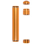 Linkidea Aluminum Cigars Holder Case, Men's Airtight Cigar Carrier Single Tube, 1.1"x 7.4" Portable Travel Cigar Storage with Caps (Gold)