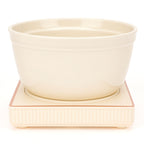 Linkidea Heated Shaving Soap Bowl for Men, Electric Shave Cream Warmer Maintains Warm Temperature, Wet Razor Shave Cream Bowl Accessories (Beige)