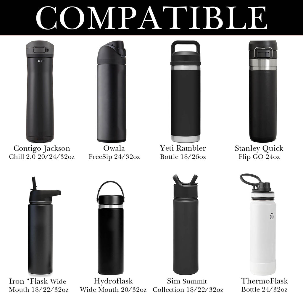 Linkidea Water Bottle Carrier with Strap Compatible with YETI Rambler Bottle 18oz/26oz, Owala FreeSip 24oz/32oz, Waterbottle Sling Bag Holder, Shoulder Strap with Phone Pocket (Black)