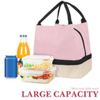 Linkidea Encrypted Oxford Cloth Lunch Bag, Large Capacity Reusable Insulated Lunch Bag for Picnic or Travel, Compatible with B.Box, Sunhanny, Pedeco, QQKO, Xgxn Lunch Box (Pink)