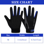 Linkidea Kids Winter Running Gloves, Adjustable Compression Gloves with Anti-Slip Grip Fits Kids Youth, Breathable Soccer Accessories Compatible Touchscreen (Blue, M)