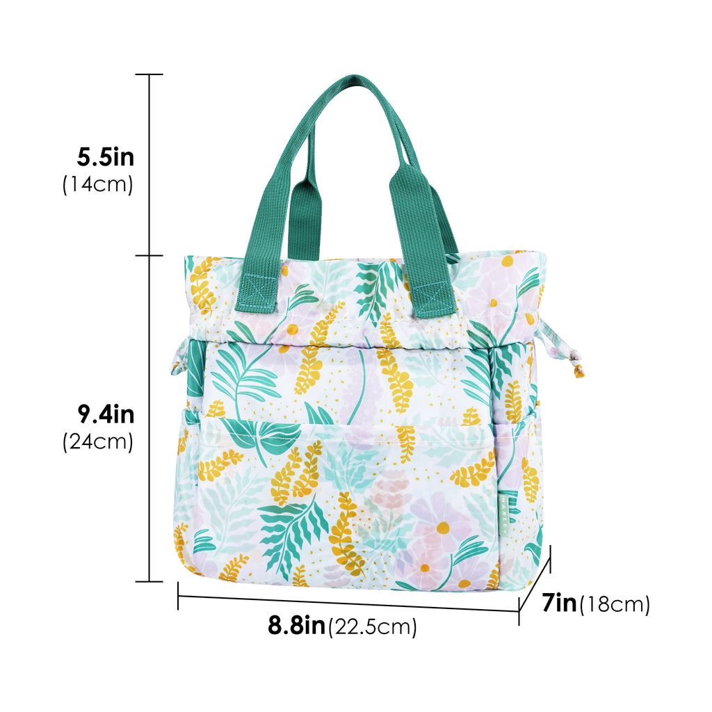 Linkidea Lunch Tote Drawstring Bag, Large Capacity Lunch Bag with Hand Strap, Lunch Box Organizer for Everyday Outings, Insulated Lunch Bag Fits Box and Food Jar Storage