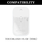 Linkidea Silicone Sanitizer Storage Case, Portable Travel Accessories, Exact Size of Container Compatible with 1 FL OZ Touchland, Fashion Accessory with Belt Fits Daily Use (Black)