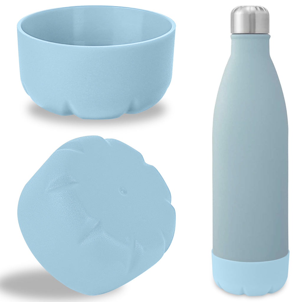 Linkidea 2 Pack Water Bottle Boot Compatible with 17oz ORIGINAL, BJPKPK, MIRA Cascade Cola Shaped Bottles, Silicone Bottle Bottom Sleeve Bumper Protector (Light Blue)