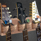 Linkidea 6-Pack Rubber Guitar Headstock Pick Holder, Pickholder for Guitar, Bass, Ukulele Thick Picks (Black)