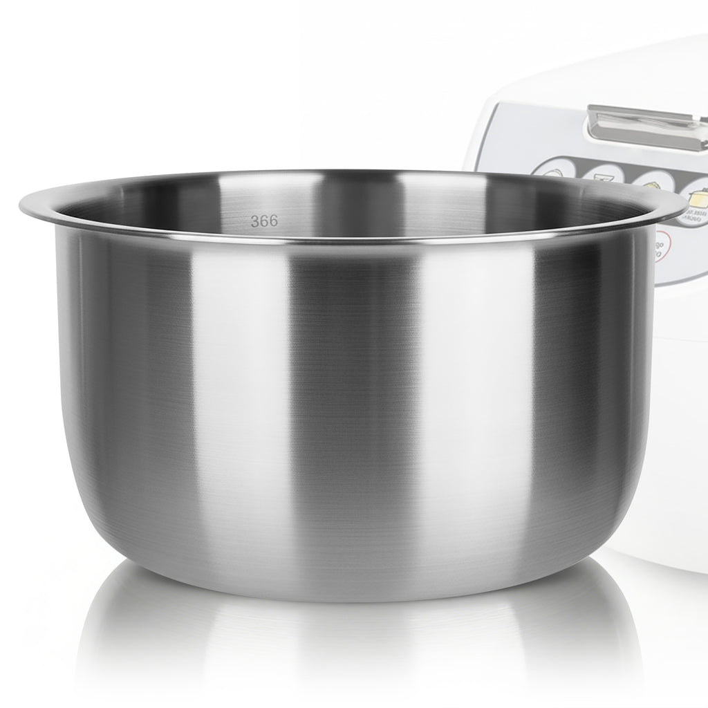 Linkidea Rice Cooker Stainless Steel Inner Pot Compatible with Tiger JBV-A10U, JBV-S10U, JBX-B10R, JBX-B10U, Dishwasher Safe, No Coating Replacement Bowl