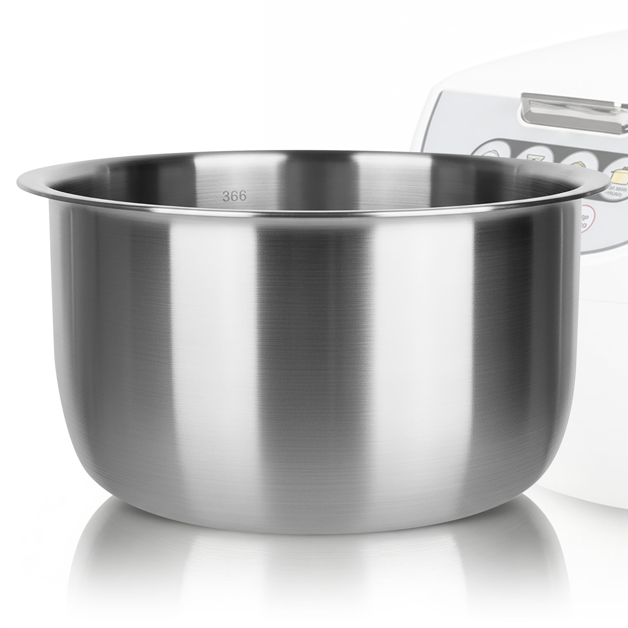 Linkidea Rice Cooker Stainless Steel Inner Pot Compatible with Tiger JBV-A10U, JBV-S10U, JBX-B10R, JBX-B10U, Dishwasher Safe, No Coating Replacement Bowl