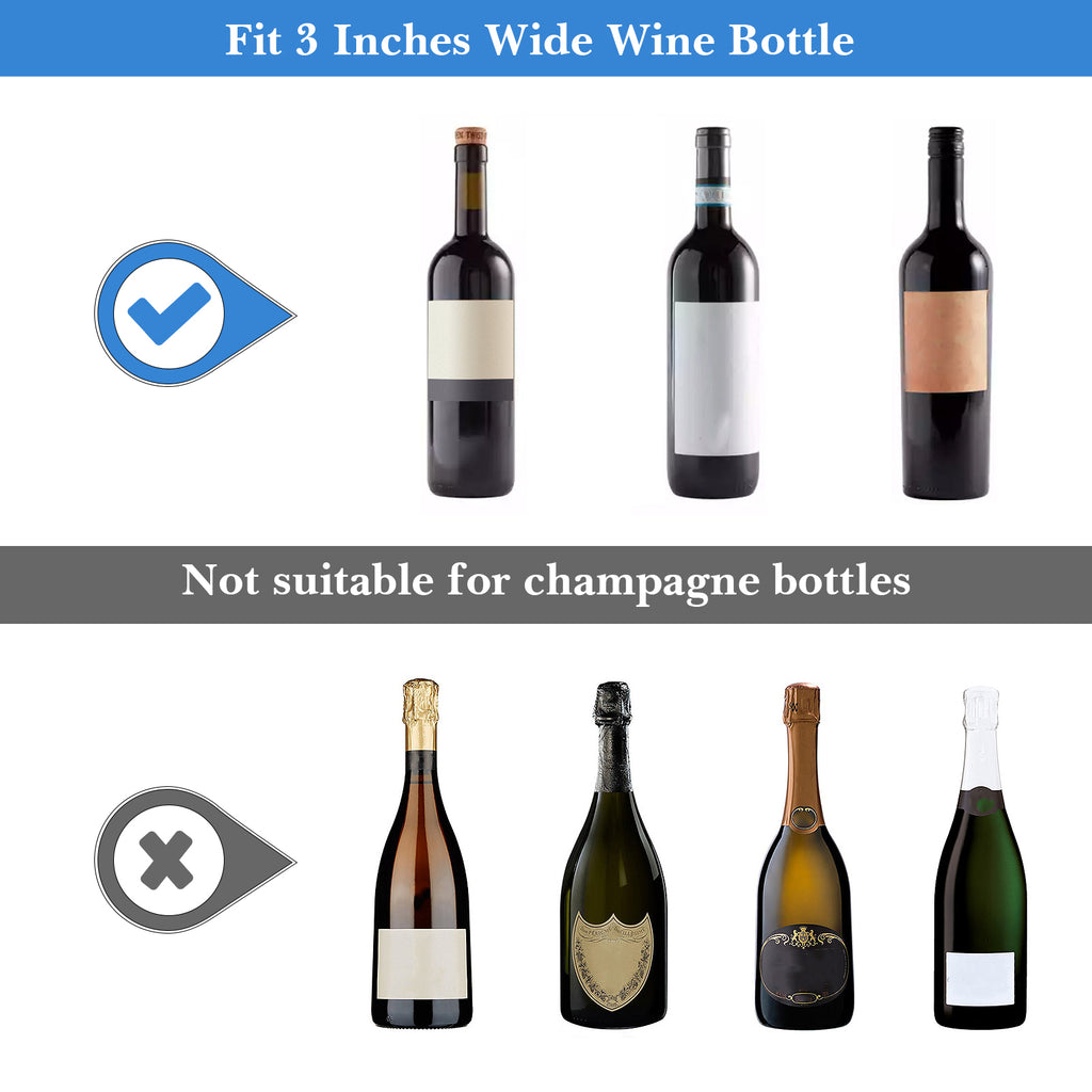 Linkidea 2 Pack Insulated Single Bottle Tote Bag for Travel, Portable Neoprene Wine Carrier, Picnic Drink Holder with Secure Grip, Ideal for Outdoor Events (750ml / Black)