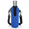 Linkidea Neoprene Water Bottle Carrier with Strap Compatible with S ORIGINAL, Koodee, MIRA 17oz Cola Shaped Bottle, Insulated Waterbottle Sling Bag with Shoulder Strap, Blue