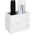 Linkidea Countertop Toothbrush Holder for Bathroom, Resin Brush Stand for Electric Toothbrush and Toothpaste, Organizer Compatible with Oral-B iO Series, Philips Sonicare, Aquasonic(White)